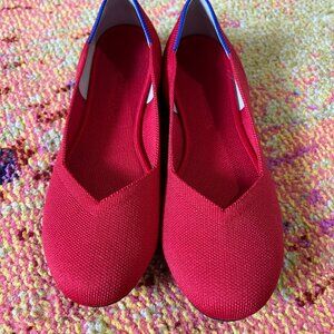 Rothy's Round Toe Flats - Bright Red - Size 9.5
